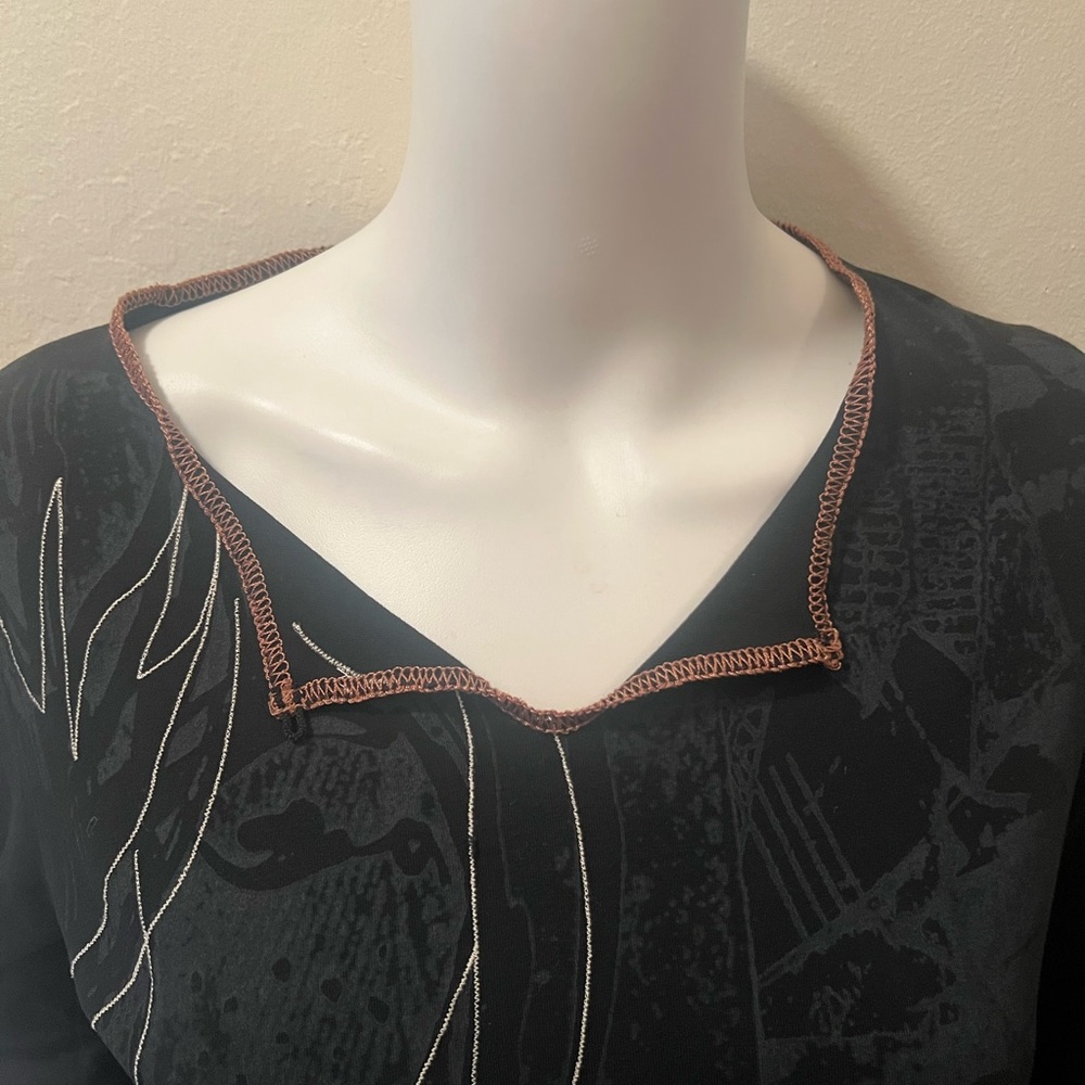 Cop.Copine Black and Orange Long Sleeve Top - Picture 6 of 10